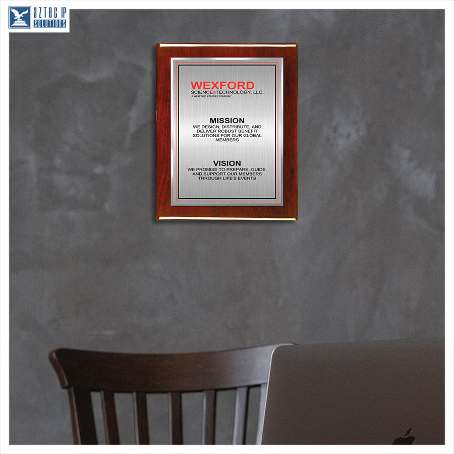 Mission Statement Plaque - Rosewood RP-MS15EZG