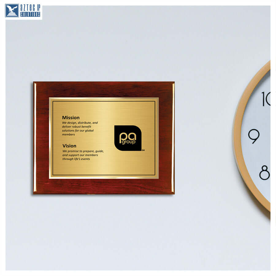Mission Statement Plaque - Rosewood RP-MS20