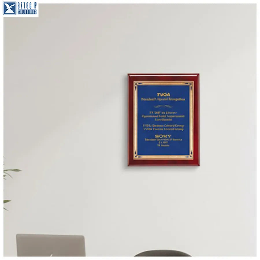 Rosewood award plaque
