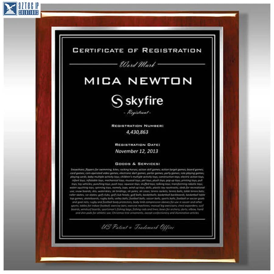 Wood Trademark Plaques