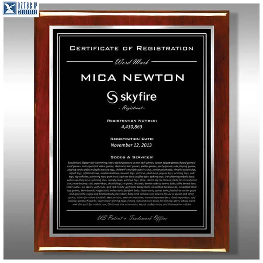 Wood Trademark Plaques