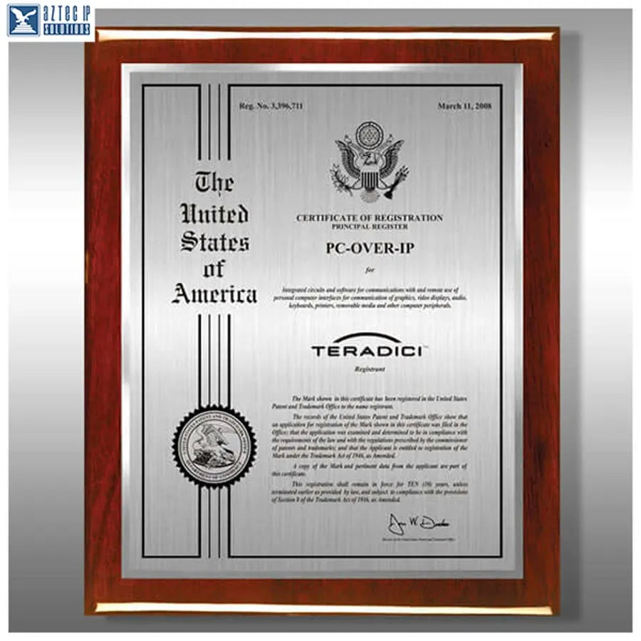 HD metal imprint plaque