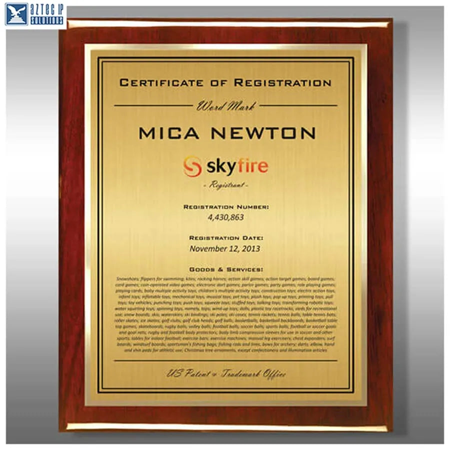 Wood Trademark Plaques