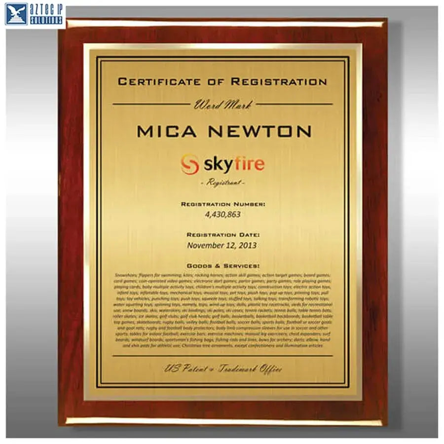 Wood Trademark Plaques