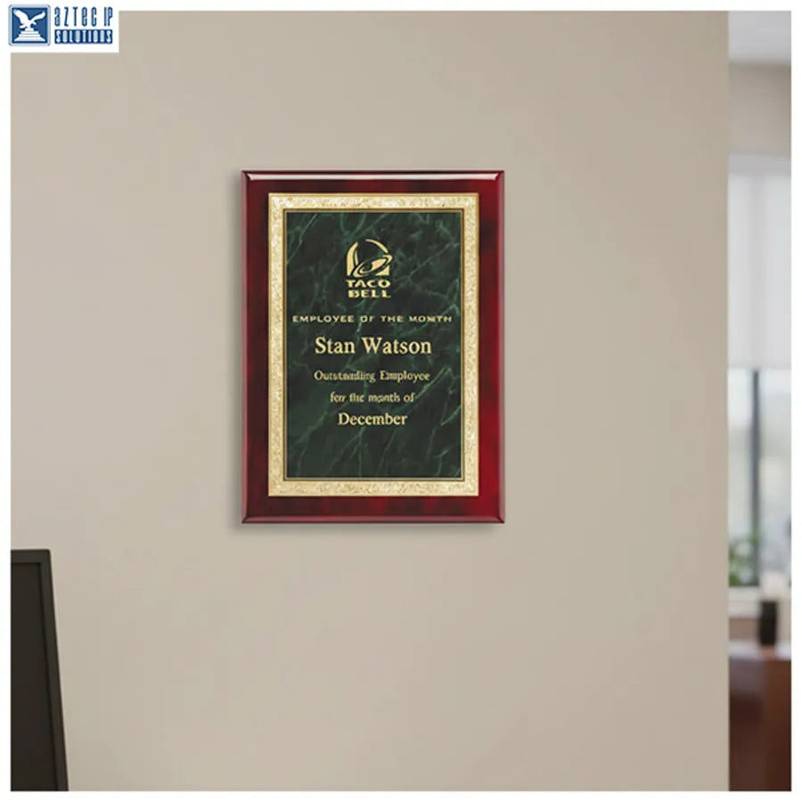 Retirement gift plaque