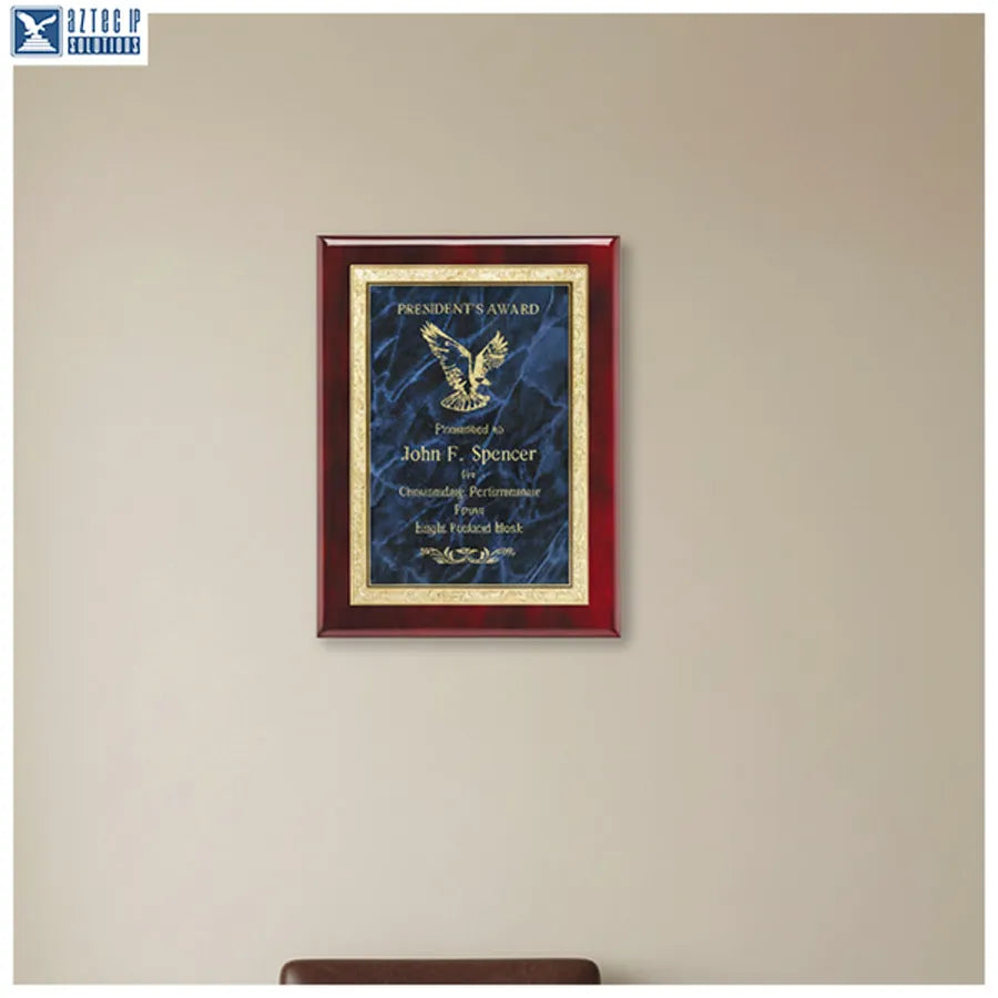 Sales achievement plaque