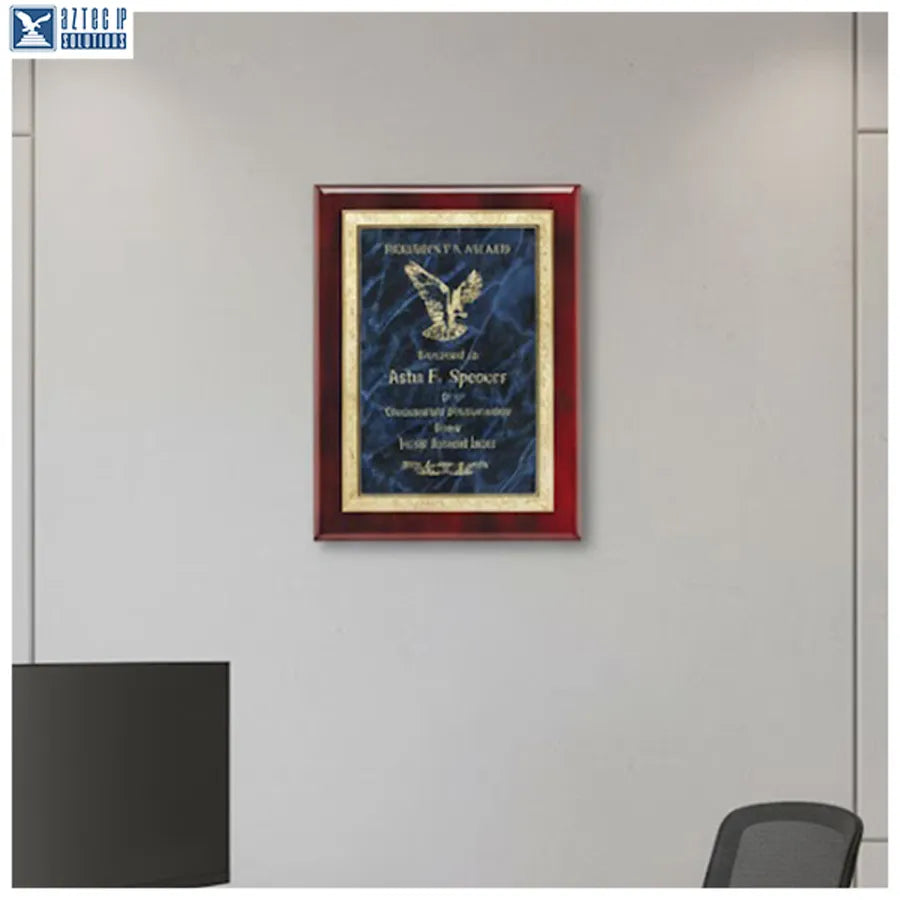 Marbleized award plaque