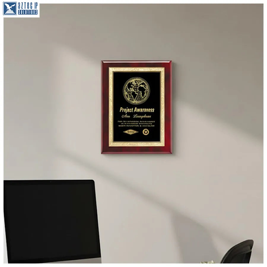 marbleized award plaque
