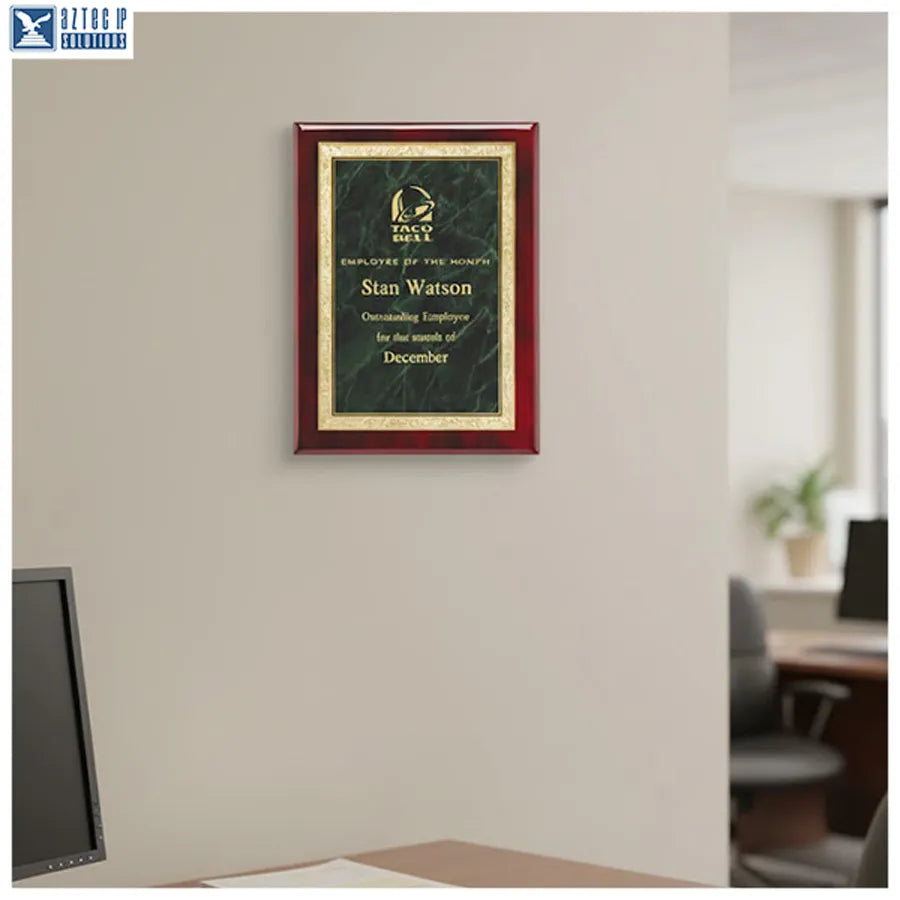 Custom engraved plaque