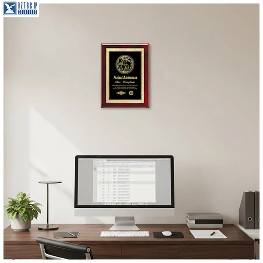 Laser engraved award