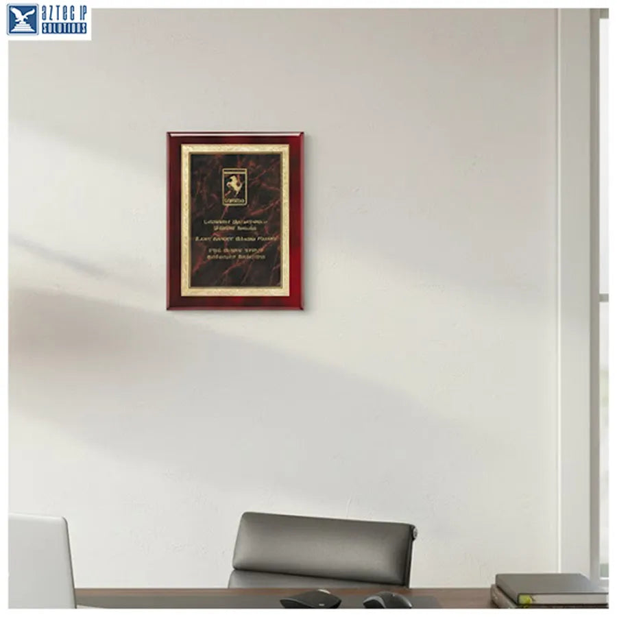 Corporate award plaque
