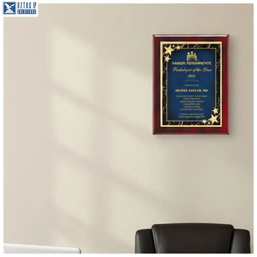 Piano finish plaque