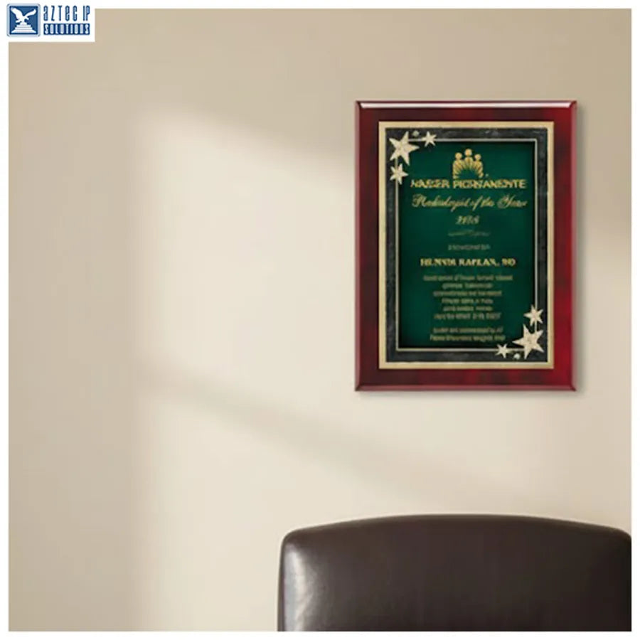 Brass starburst plaque