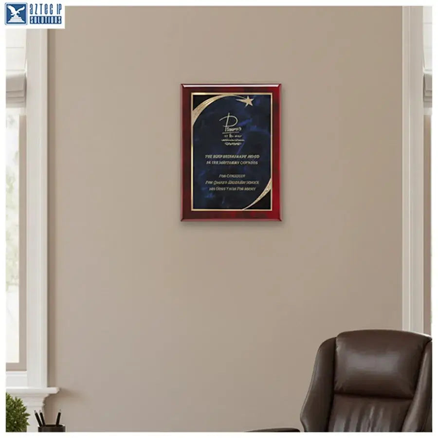 Rosewood award plaque