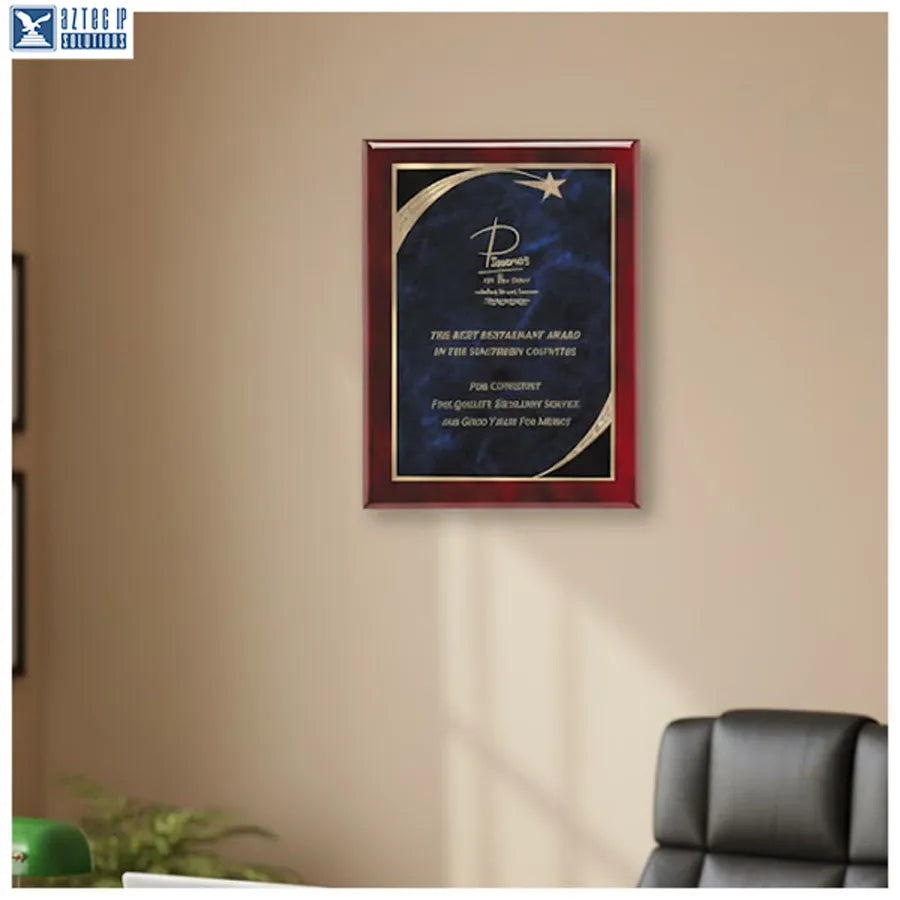 Custom engraved plaque