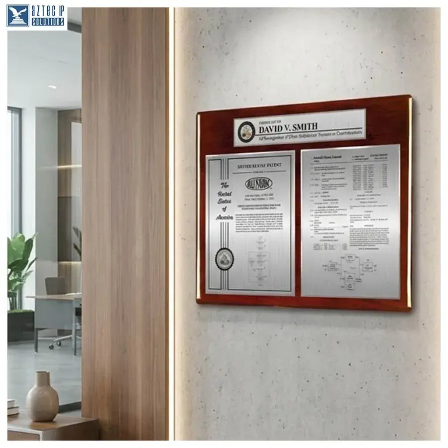 Custom patent plaque