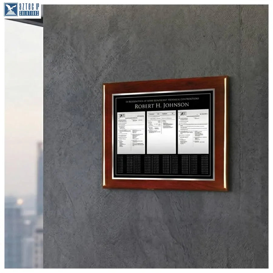 Patent recognition plaque