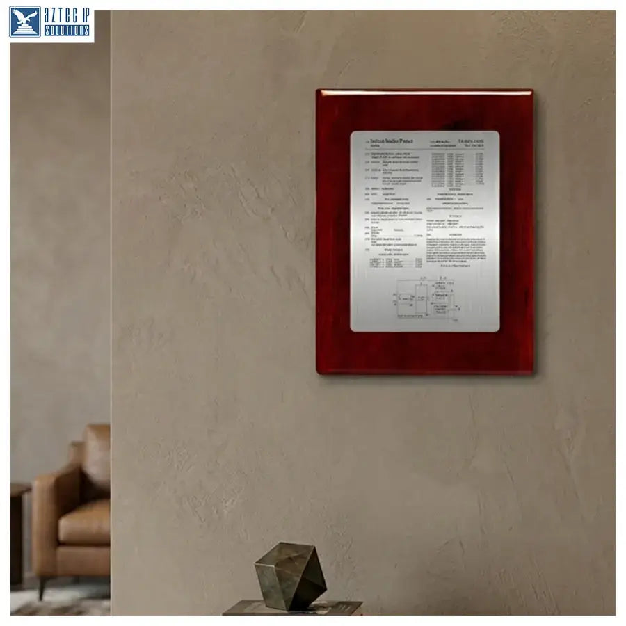 Patent plaque