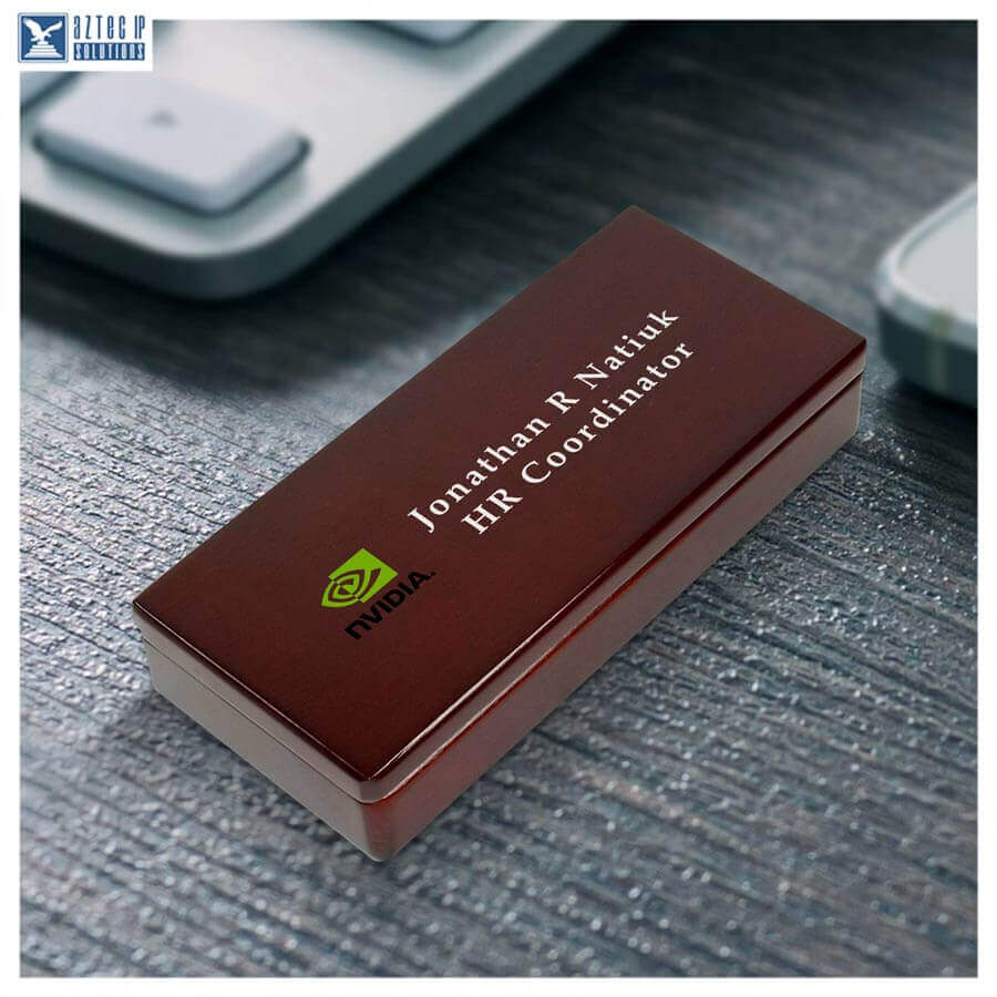 NVidia Luxury Pen Box - Inlaid wood pen