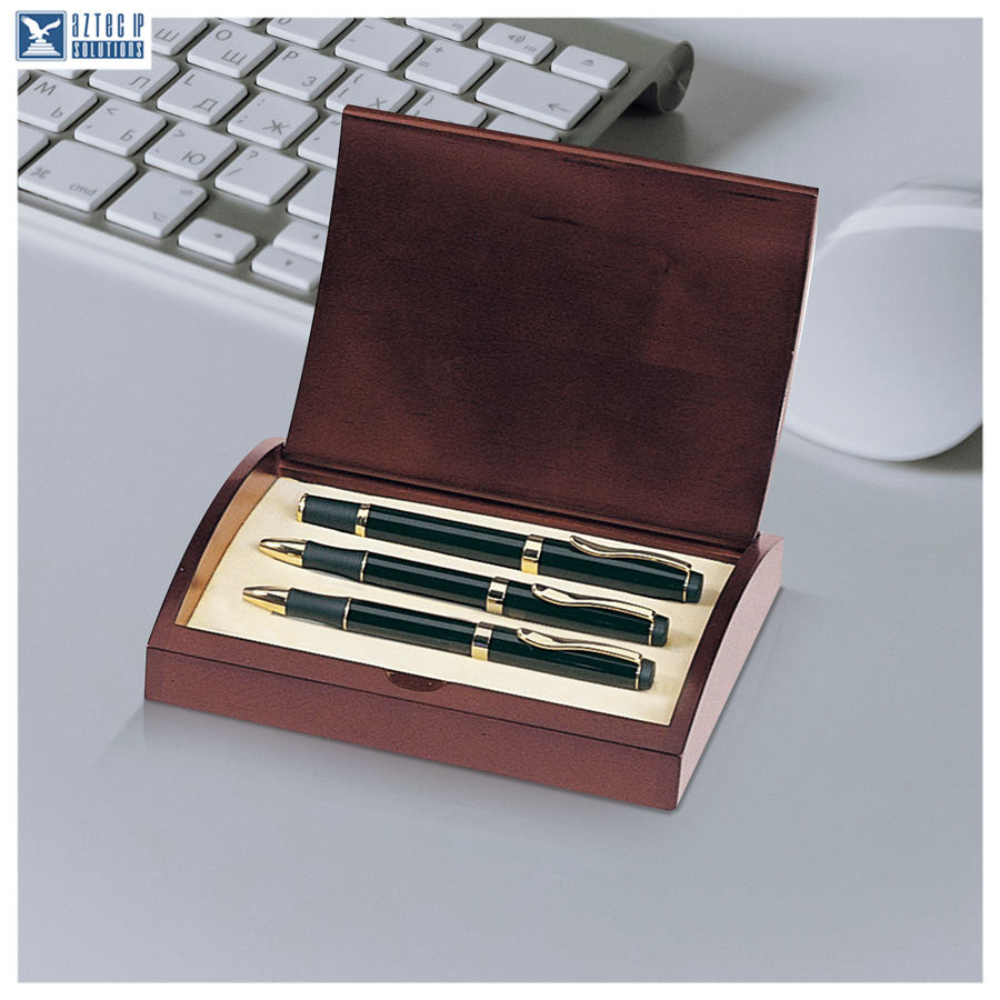 Pen and Pencil Set in Glossy Black