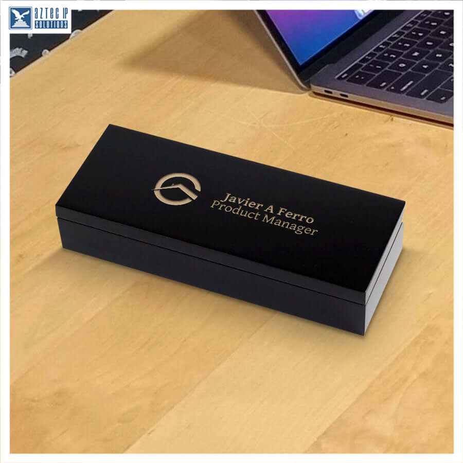 Pen Set - Silver Finish Circular Ring