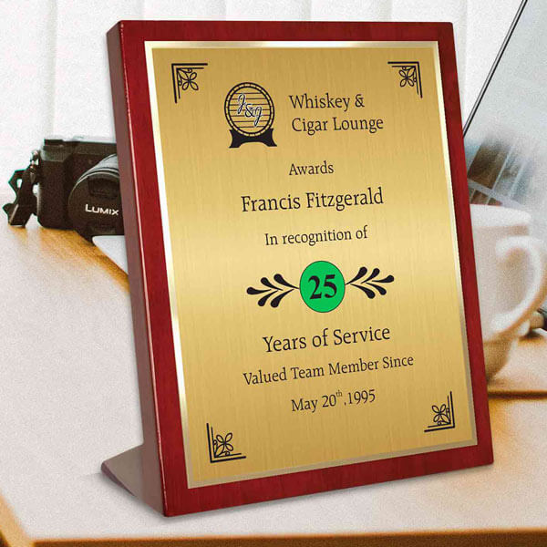 employee recognition plaque