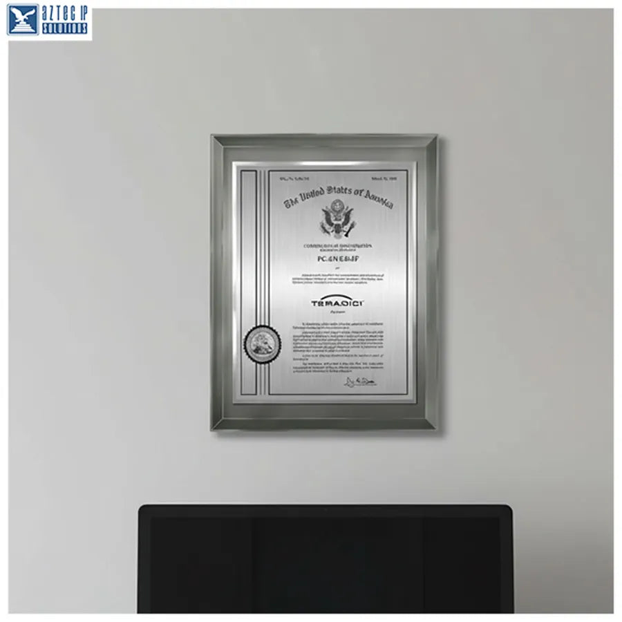 Contemporary trademark plaque