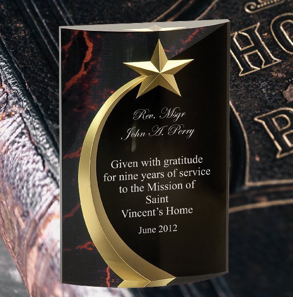 Personalized Acrylic Desk Award