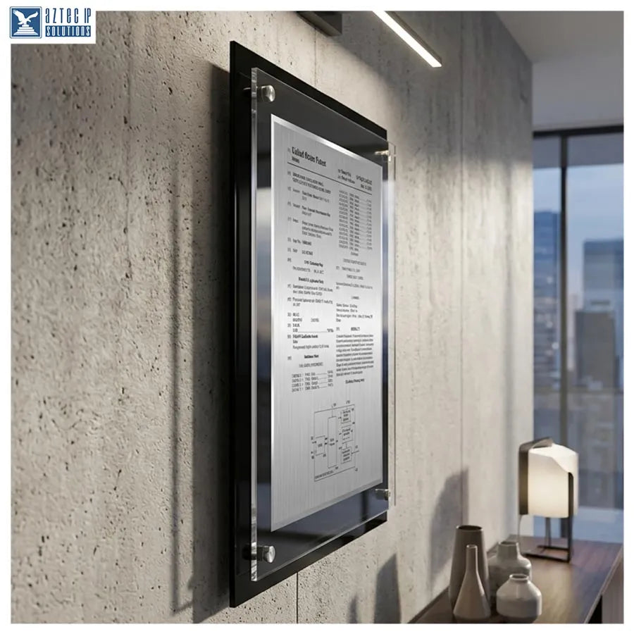 Floating wall plaque