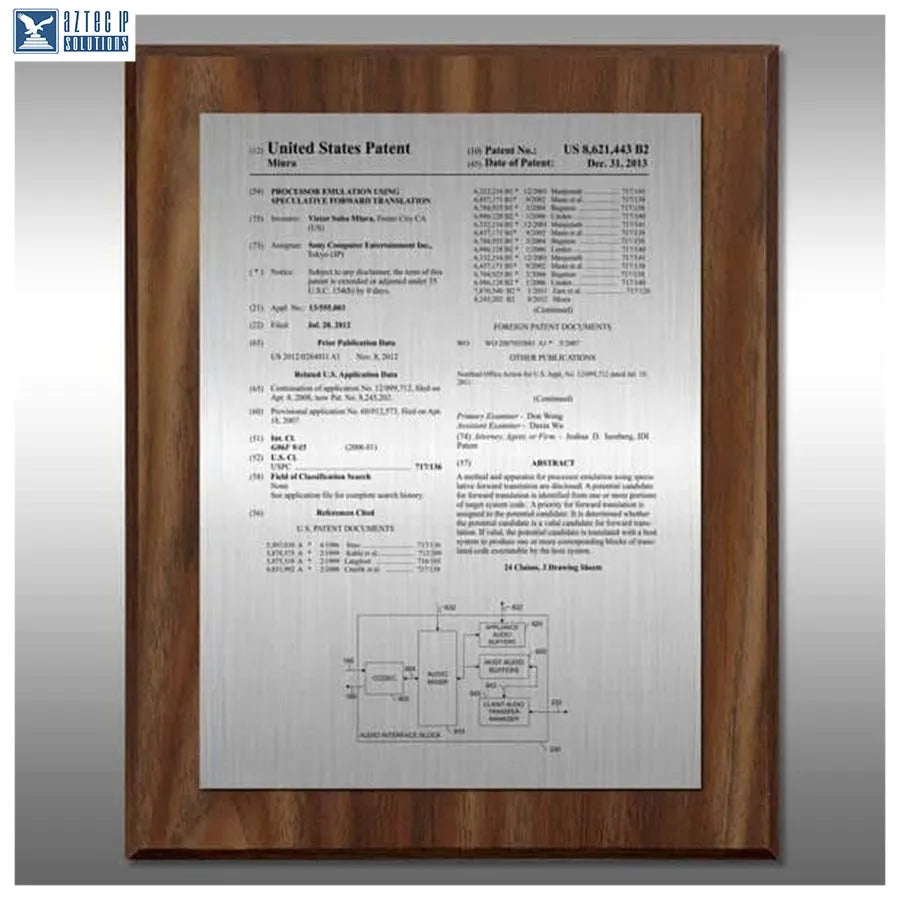 USPTO patent display