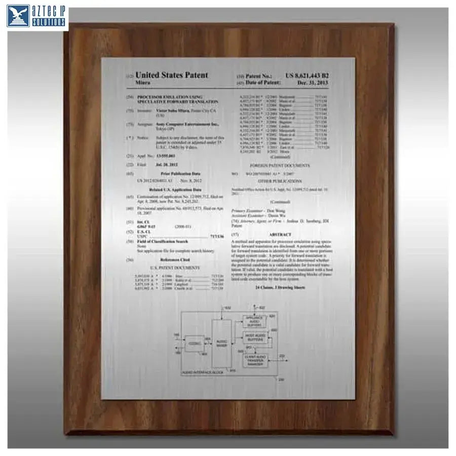 USPTO patent display