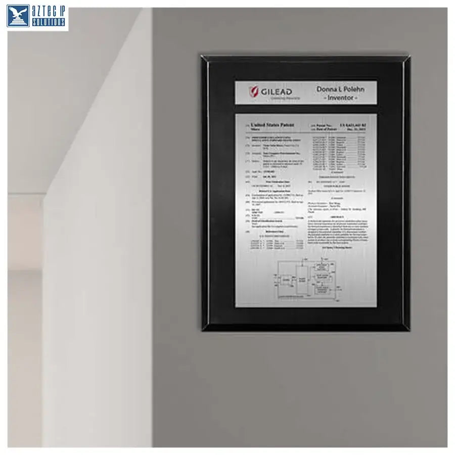 Black gloss patent plaque