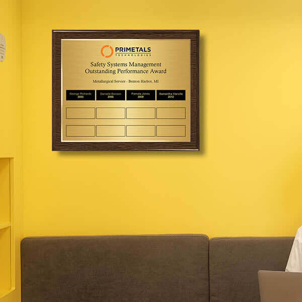 WF-PP-EZ12 Gold-Hori Plaque