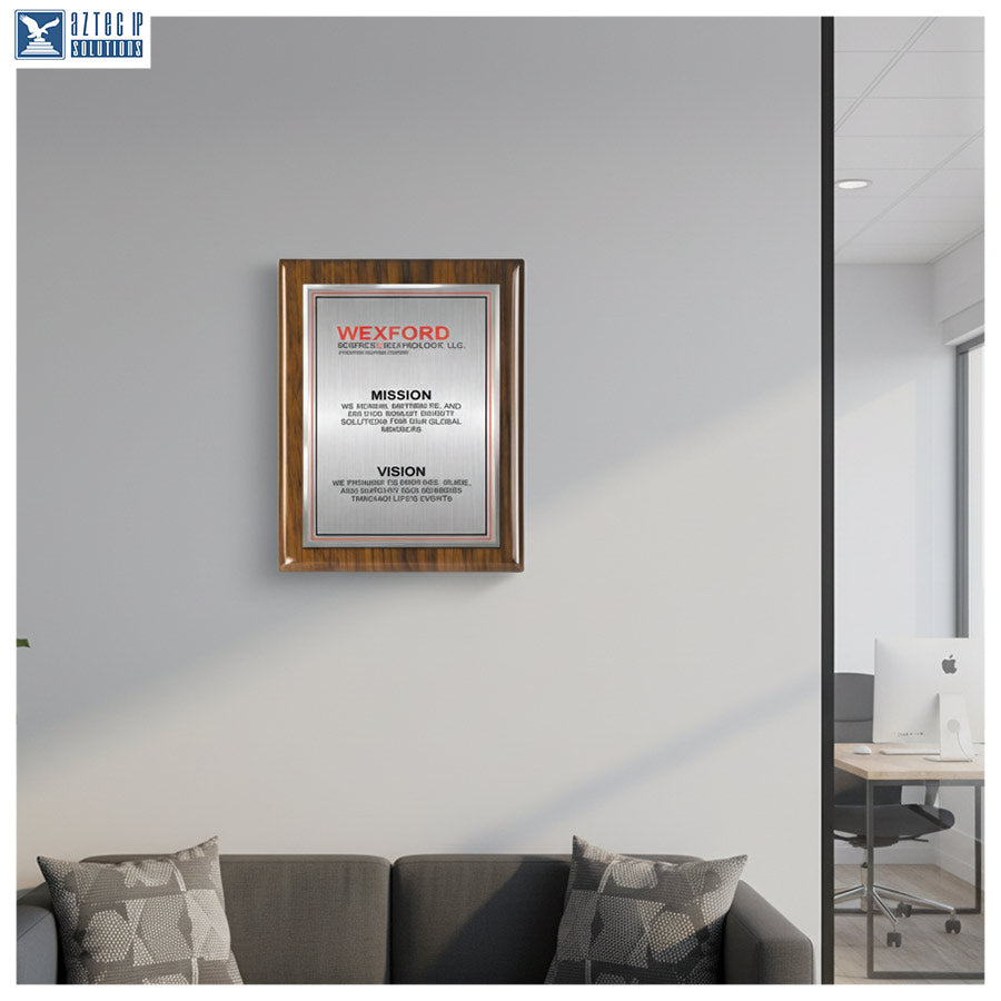 Mission Statement Plaque - Walnut WP-MS15EZG