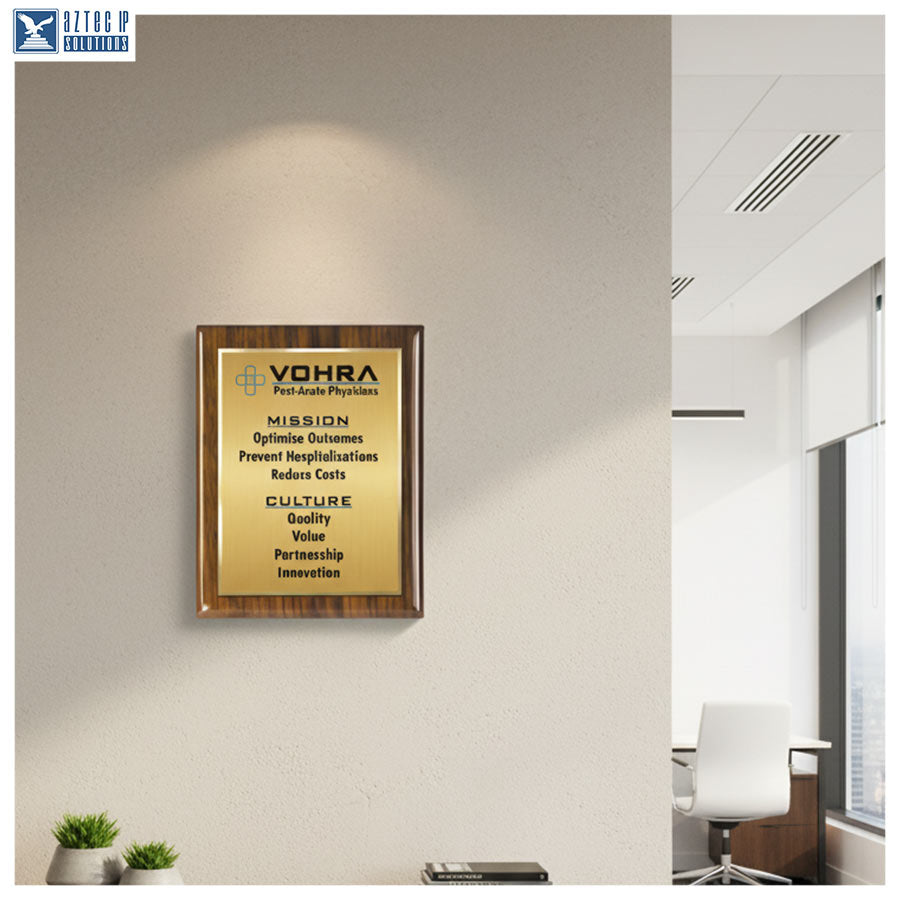 Mission Statement Plaque - Walnut WP-MS15EZG