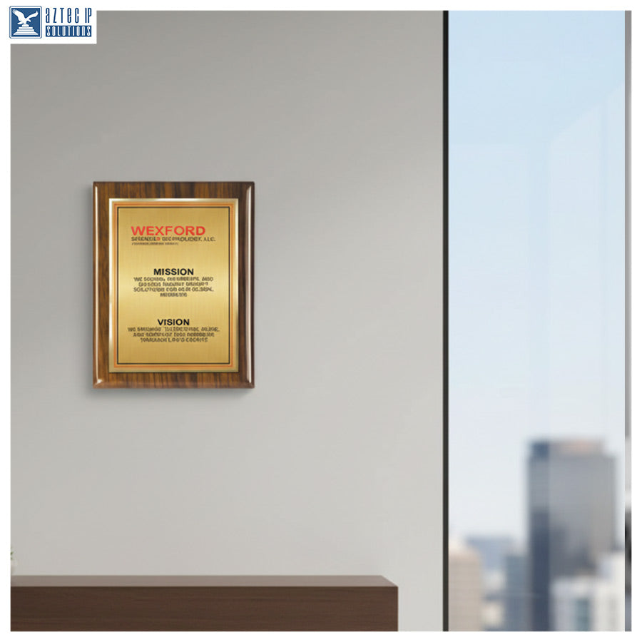 Mission Statement Plaque - Walnut WP-MS15EZG