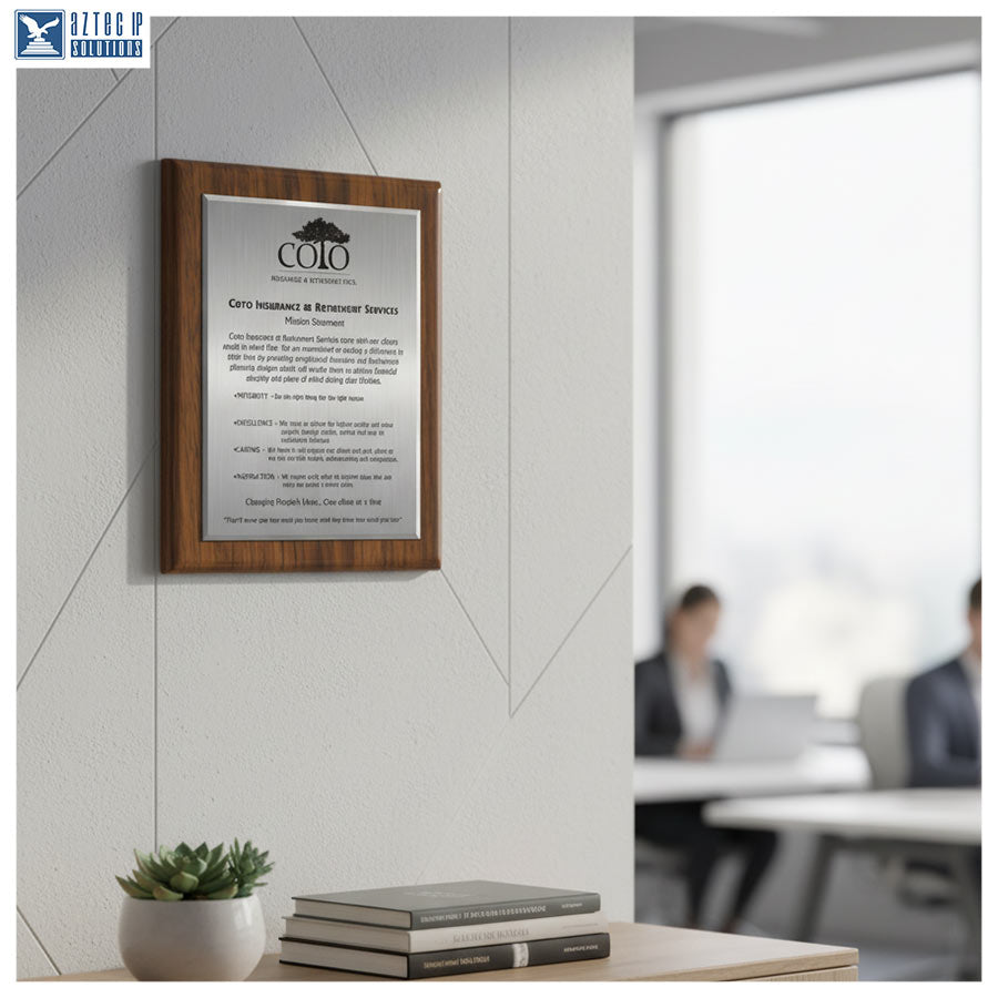 Mission Statement Plaque - Walnut WP-MS15EZG