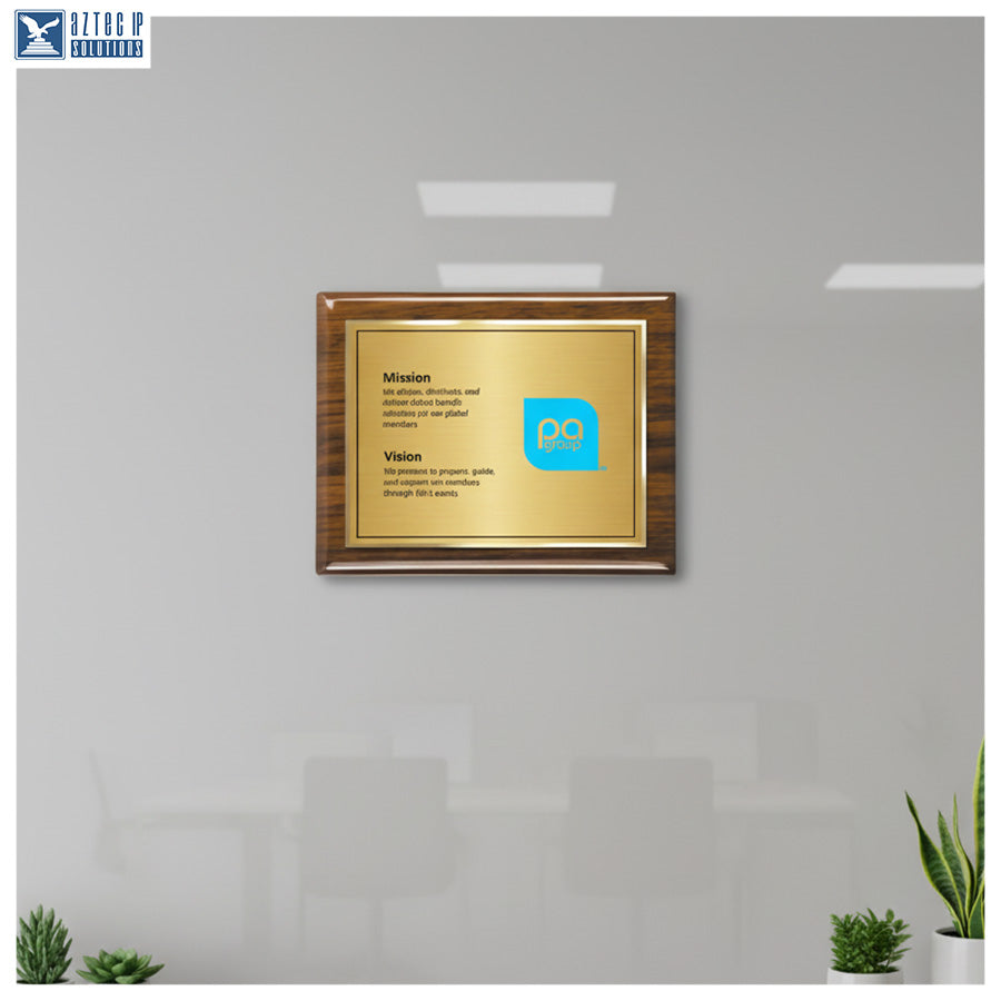 Mission Statement Plaque - Walnut WP-MS15EZG