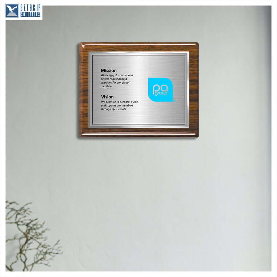 Mission Statement Plaque - Walnut WP-MS15EZG