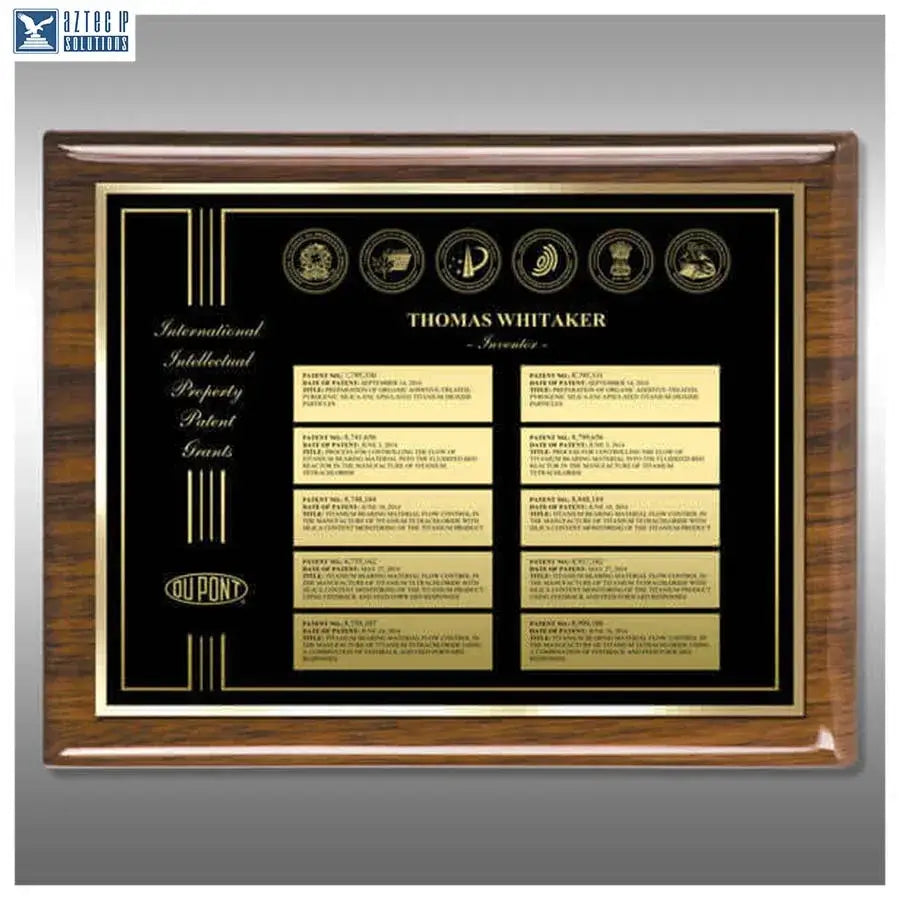 Walnut piano finish plaque