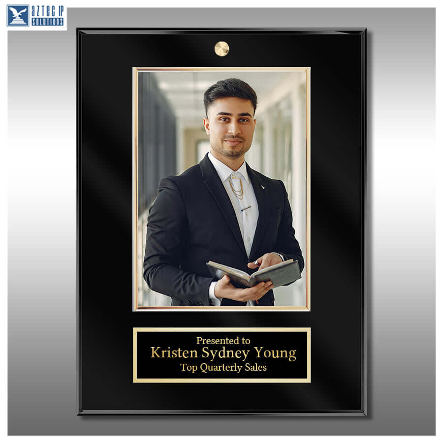 9 in x 12 in  Black Lucite® - Portrait