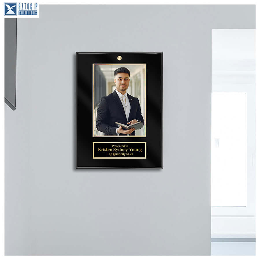 9 in x 12 in  Black Lucite® - Portrait