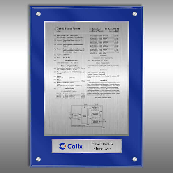 Inventor recognition plaque