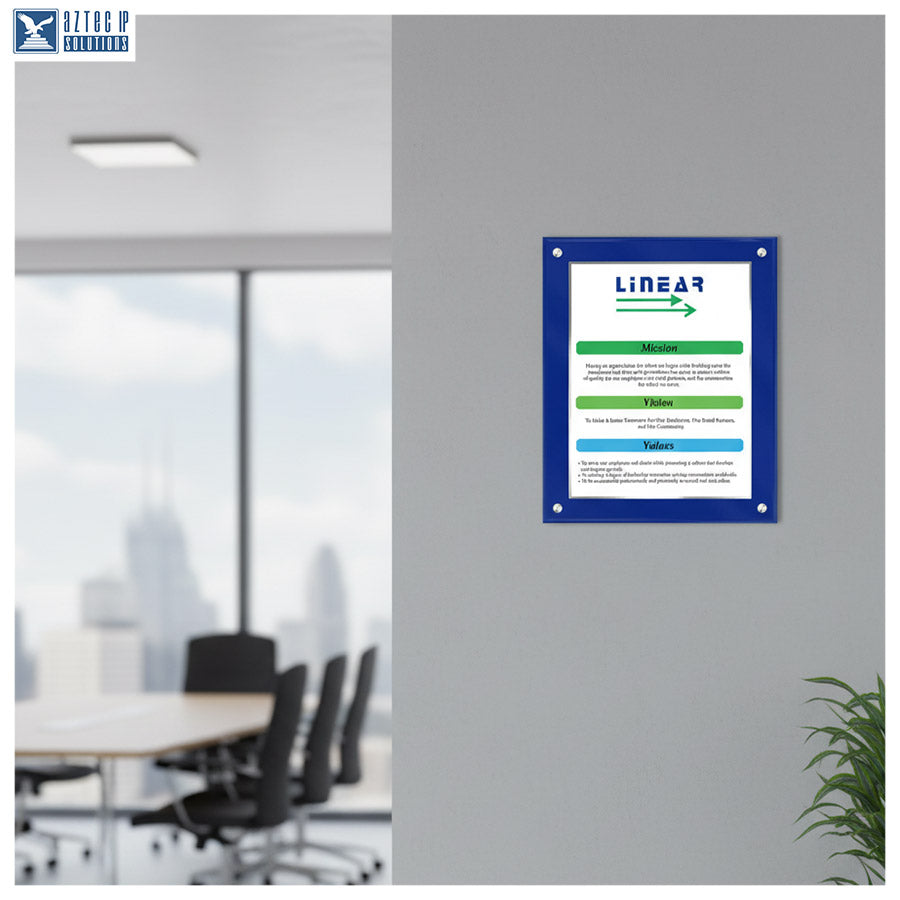 Mission Statement Plaque - BlueLucite® BL-MS1822