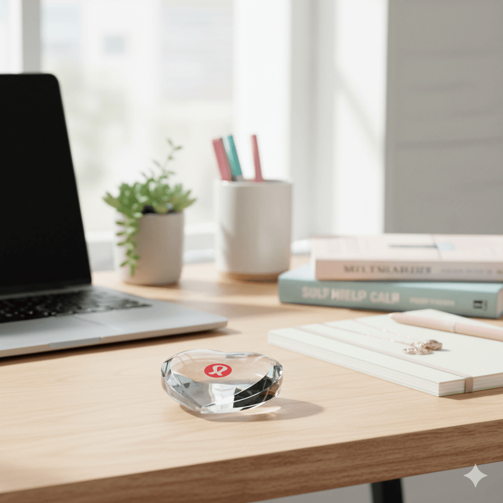Heart Shaped Crystal Paperweight – Personalized Gift & Desk Keepsake| C380