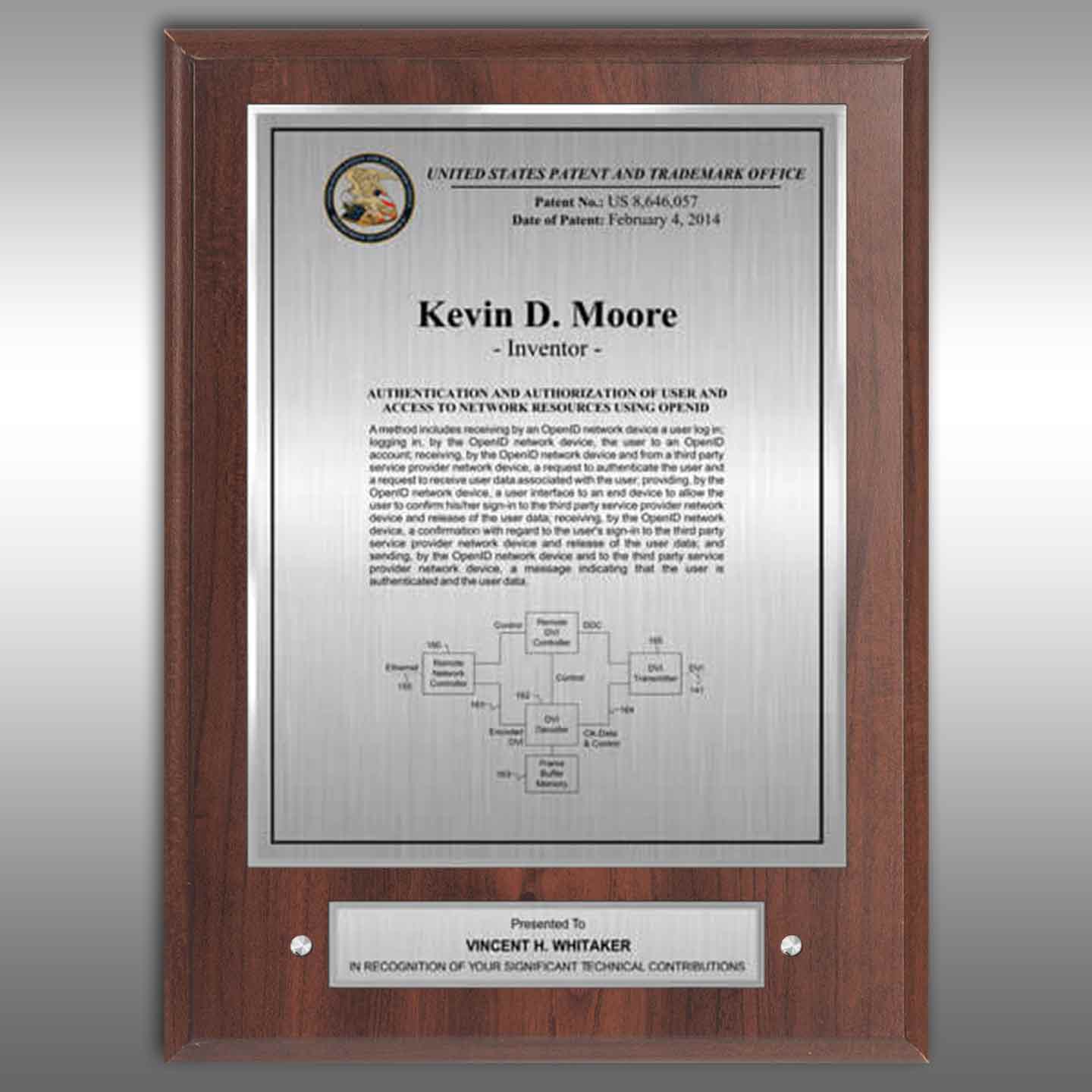 R&D commemorative plaque