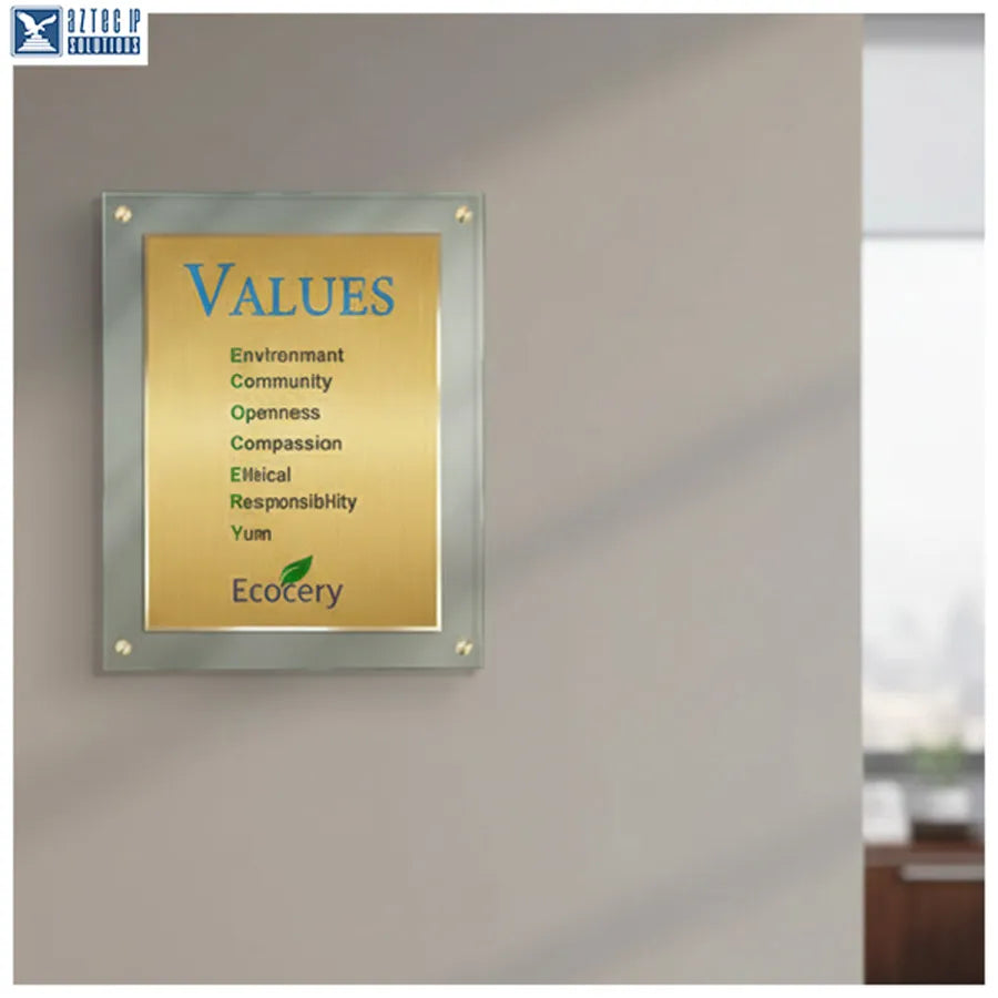 Company Values Plaque