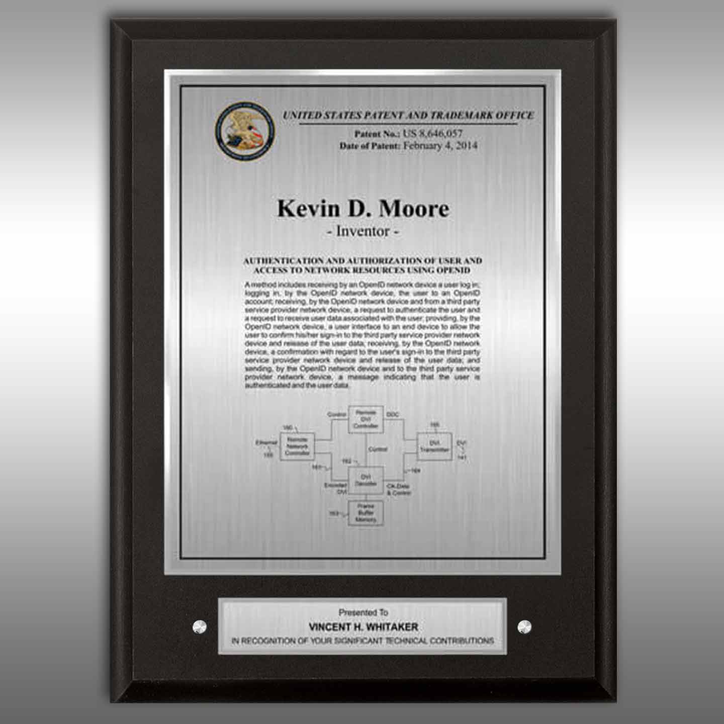 Silver gold HD plate award