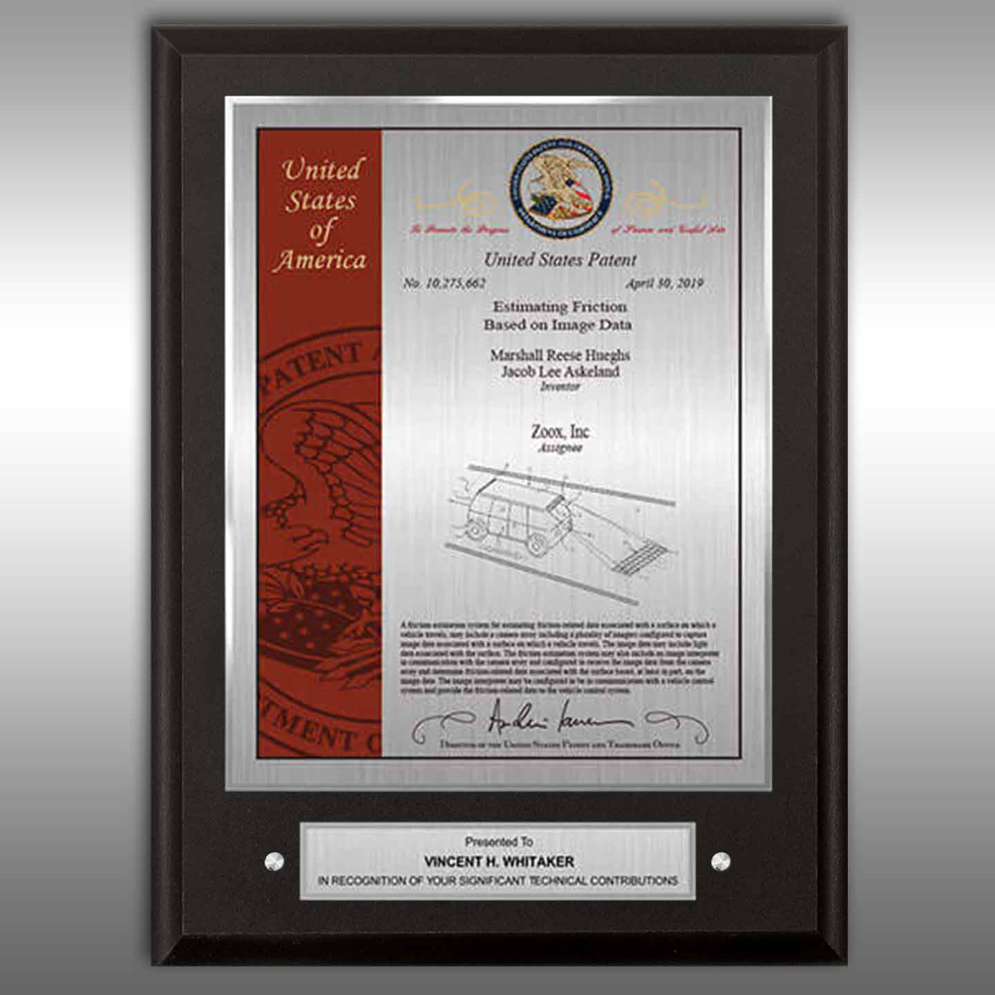 Executive innovation plaque