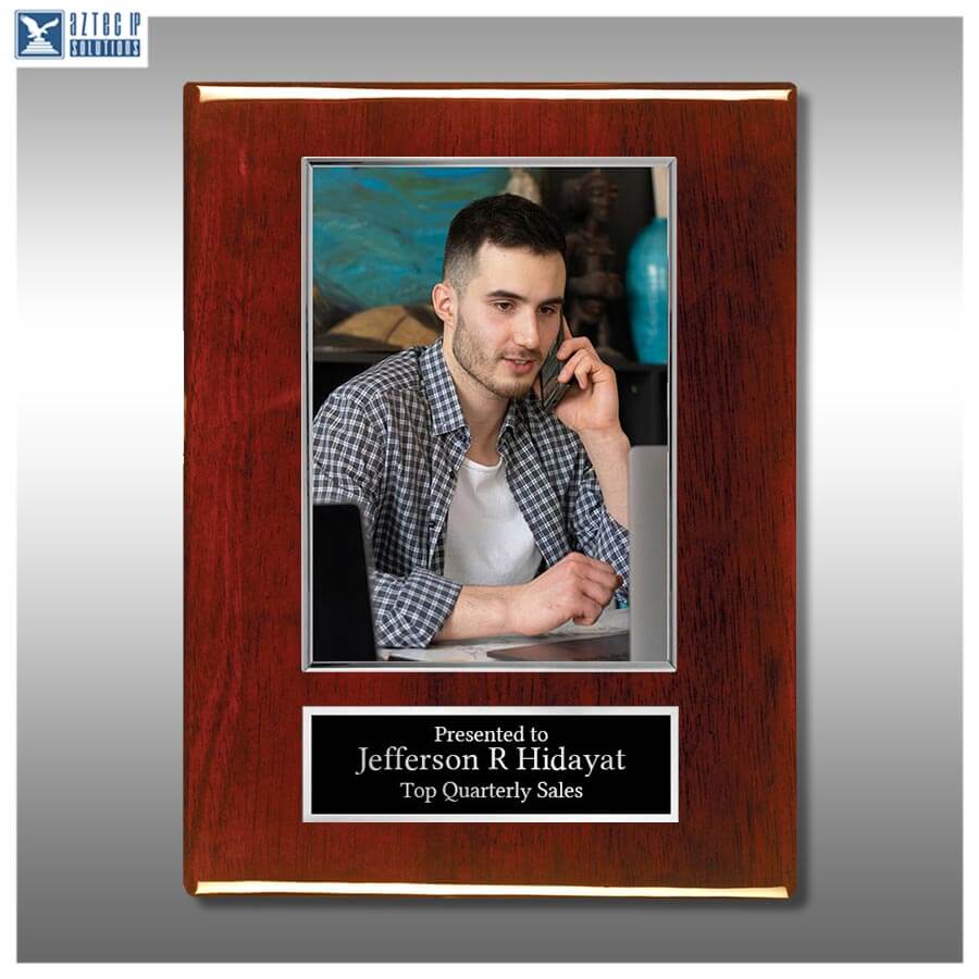 Photo Plaque - 5 in x 7 in Photo | 9 in x 12 in Rosewood Piano